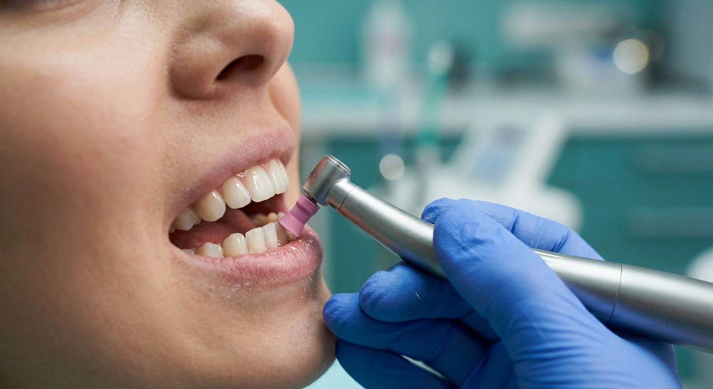 Patient reviewing a dental insurance card at a Brooklyn dental office